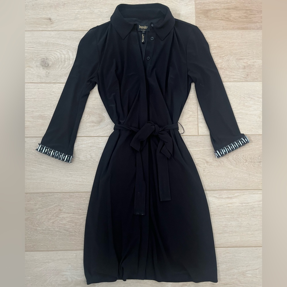 Laundry by Shelli Segal Black Dress with Belt